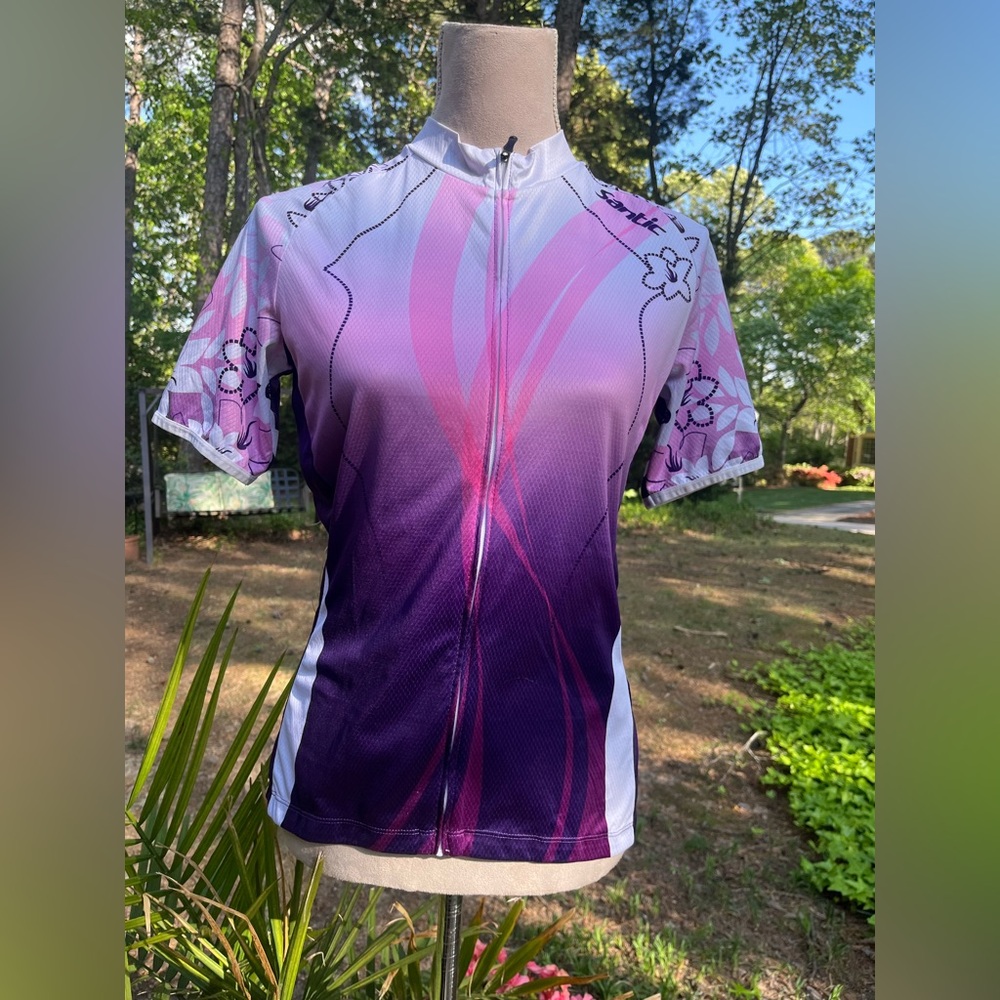 Santic Cycling Zip Up Performance Top, Medium, EUC